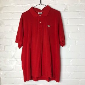 Lacoste red men’s polo shirt size 6/large